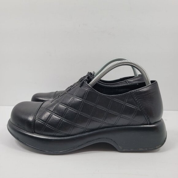 Dansko Women's Black Leather Oxford Clog Comfort Shoes US Size 9.5 EU 40 - Picture 2 of 8